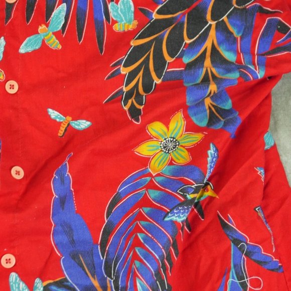 EUC Mr. Witt Floral Multicolor Casual Shirt Tropical Size L S1-8375 - Picture 5 of 10